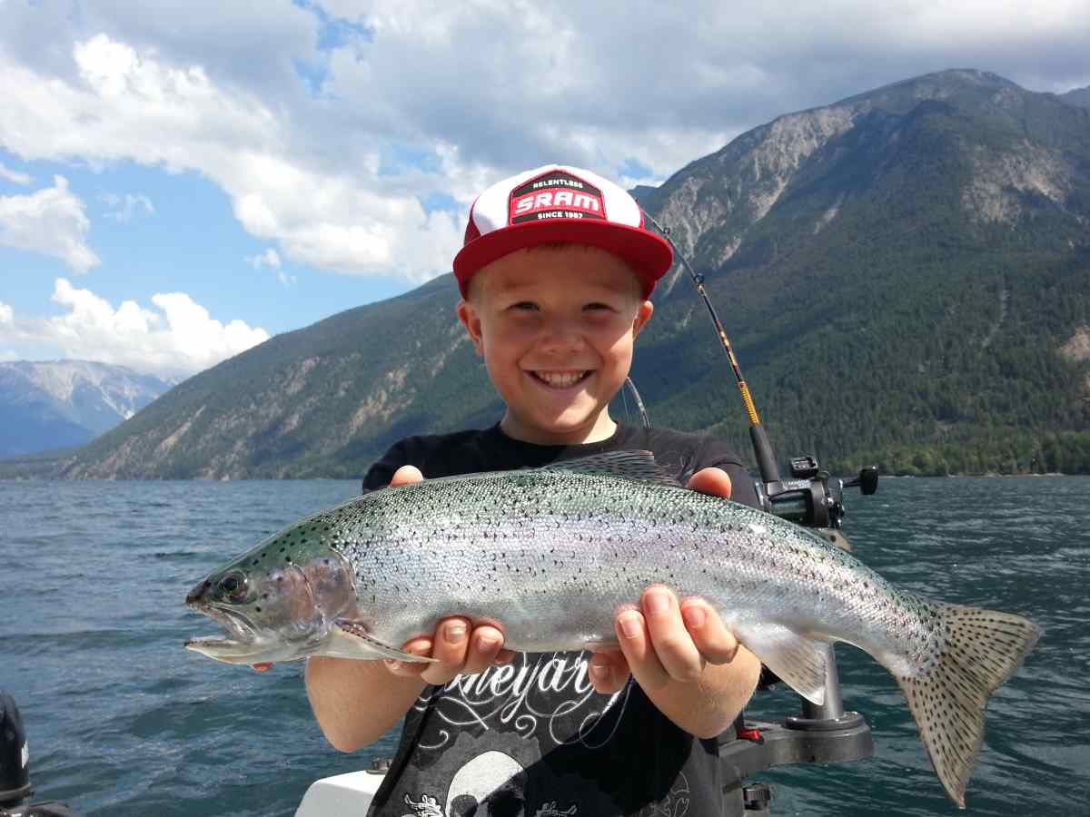 Kids fishing in Whistler BC