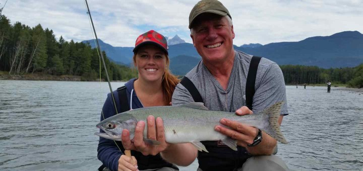 Fly fishing for Pink Salmon