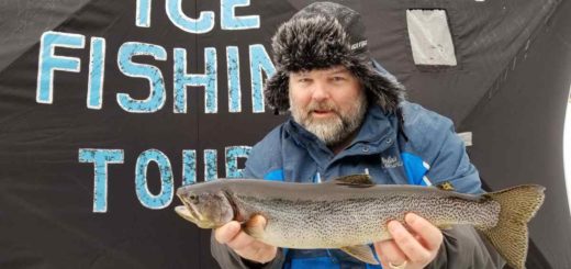 Ice fishing for big trout in BC Canada